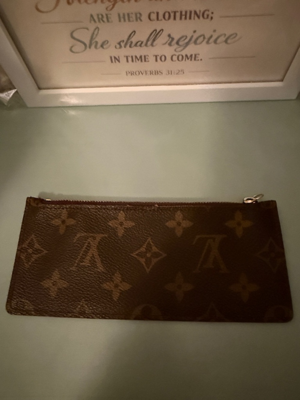 Louis Vuitton Monogram Canvas Zip Pouch in Brown - Picture 3 of 5